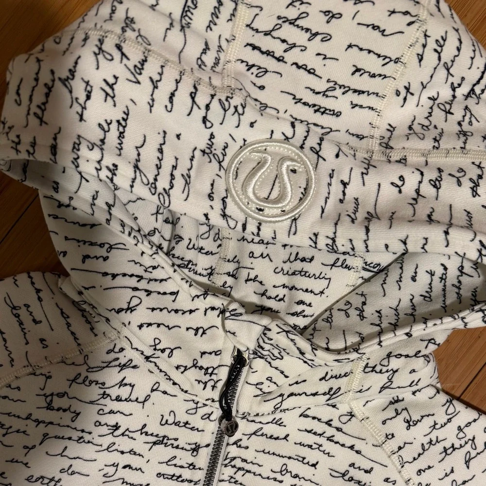 lululemon athletica White Hoodie with Black Script - Picture 6 of 16